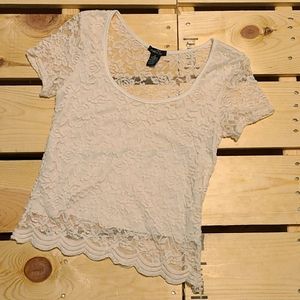 RUE21 Off-white Lace Top